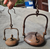 19.5cm MINI VERY SMALL LENTICULAR MINERS LAMP TUNNEL RARE LANTERN IRON CAST NB03