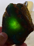 100grs GEM SILICA CHRYSOCOLLA LILY MINE PERU CHALCEDONY QUARTZ BLUE ROUGH SB193