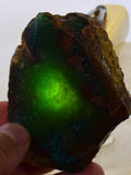 100grs GEM SILICA CHRYSOCOLLA LILY MINE PERU CHALCEDONY QUARTZ BLUE ROUGH SB193