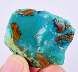 152cts GEM SILICA CHRYSOCOLLA LILY MINE PERU MULTICOLOR CHALCEDONY ROUGH SB117