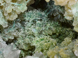 13cm STALACTITE SELENITE CALCITE DRUZY CHRYSOCOLLA MALACHITE LILY MINE PERU DB97
