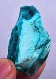 13.8grs BLUE MALACHITE CHRYSOCOLLA SCULPTURE SCENIC PERU ROUGH DECORATION UB157