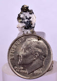 1.2cms NATIVE SILVER WIRE PERU ACANTHITE UCHUCCHACUA MINE MINERAL SPECIMEN HB201