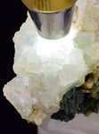 14cms PREHNITE EPIDOTE CLINOZOISITE LIMONITE SHINY NATURAL CRYSTAL MINERAL QB97