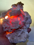 13cms PRECIOUS PINK HYALITE LAVENDER OPAL-(AN) BOTRYOIDAL PERU FLUORESCENT PB125A