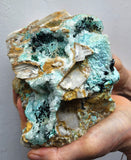 17cms GEM CLINOATACAMITE CRYSTALS DRUSY CHRYSOCOLLA LILY MINE PERU 2000 DISCOVERY