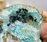 17cms GEM CLINOATACAMITE CRYSTALS DRUSY CHRYSOCOLLA LILY MINE PERU 2000 DISCOVERY
