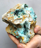 17cms GEM CLINOATACAMITE CRYSTALS DRUSY CHRYSOCOLLA LILY MINE PERU 2000 DISCOVERY