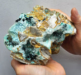 17cms GEM CLINOATACAMITE CRYSTALS DRUSY CHRYSOCOLLA LILY MINE PERU 2000 DISCOVERY