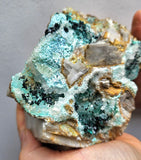 17cms GEM CLINOATACAMITE CRYSTALS DRUSY CHRYSOCOLLA LILY MINE PERU 2000 DISCOVERY