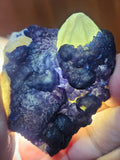 6cms BLUE FLUORITE QUARTZ CRYSTALS HUANGGANG MINES CHINA KB125