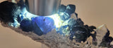 9.5cms BLUE FLUORITE QUARTZ CRYSTALS HUANGGANG MINES CHINA KB159