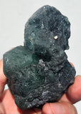 8cms GREEN FLUORITE BOULANGERITE PYRITE CRYSTALS PERU MILPO PERU KB160