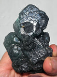 8cms GREEN FLUORITE BOULANGERITE PYRITE CRYSTALS PERU MILPO PERU KB160