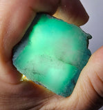 14.9grs GEM SILICA CHRYSOCOLLA CHALCEDONY SCENIC ROUGH SLAB NEW FIND PERU SB211