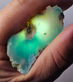 13.7grs GEM SILICA CHRYSOCOLLA CHALCEDONY SCENIC ROUGH SLAB NEW FIND PERU SB212
