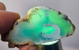 15.2Grs GEM SILICA CHRYSOCOLLA CHALCEDONY SCENIC ROUGH SLAB NEW FIND PERU SB216