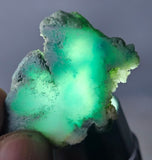 6.5Grs GEM SILICA CHRYSOCOLLA CHALCEDONY SCENIC ROUGH SLAB NEW FIND PERU SB219