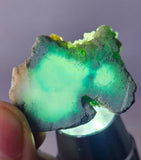 6.5Grs GEM SILICA CHRYSOCOLLA CHALCEDONY SCENIC ROUGH SLAB NEW FIND PERU SB219