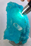 14cms NATURAL SKY BLUE SALAMMONIAC ? AMMINEITE ? CHILE CRYSTALS MINERAL UB361