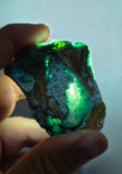 5.5cms DRUZY CHRYSOCOLLA QUARTZ CRYSTAL PERU COPPER LILY MINE DB231