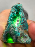 5cms DRUZY CHRYSOCOLLA QUARTZ CRYSTAL LILY MINE PERU 2000 YEAR DB279