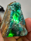 5cms DRUZY CHRYSOCOLLA QUARTZ CRYSTAL LILY MINE PERU 2000 YEAR DB279