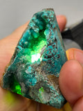 5cms DRUZY CHRYSOCOLLA QUARTZ CRYSTAL LILY MINE PERU 2000 YEAR DB279