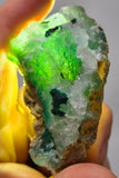 7cms DRUZY CHRYSOCOLLA QUARTZ CRYSTAL LILY MINE PERU 2000 YEAR DB282