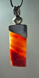 PENDANT  SPINY OYSTER SHELL SILVER 950 CABOCHON PERU JEWELRY JB33