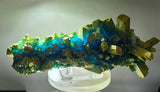 18cms NATURAL CHALCANTHITE Peru Copper Cubic Crystals Druzy Translucent Electric Blue Shiny Mineral FB107