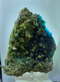 17cms NATURAL CHALCANTHITE Peru Copper Cubic Crystals Druzy Translucent Electric Blue Shiny Mineral FB108