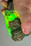 43Grams  BLUE OPAL PERU ROUGH SCENIC CARIBEAN TURQUOISE COLOR OB193