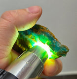 49.8Grams  BLUE OPAL PERU ROUGH SCENIC CARIBEAN TURQUOISE COLOR OB194