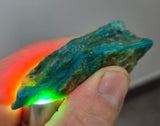 22Grams  BLUE OPAL PERU ROUGH SCENIC CARIBEAN TURQUOISE COLOR OB200