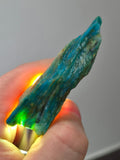 22Grams  BLUE OPAL PERU ROUGH SCENIC CARIBEAN TURQUOISE COLOR OB200