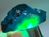 16grs GEM SILICA CHRYSOCOLLA CHALCEDONY LILY MINE PERU QUARTZ ROUGH  SB236