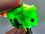 24grs GEM SILICA CHRYSOCOLLA CHALCEDONY LILY MINE PERU QUARTZ ROUGH  SB237