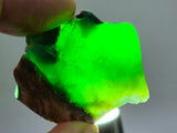 24grs GEM SILICA CHRYSOCOLLA CHALCEDONY LILY MINE PERU QUARTZ ROUGH  SB237