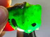 24grs GEM SILICA CHRYSOCOLLA CHALCEDONY LILY MINE PERU QUARTZ ROUGH  SB237