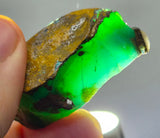 29grs GEM SILICA CHRYSOCOLLA CHALCEDONY LILY MINE PERU QUARTZ ROUGH  SB238