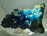 25cms NATURAL CHALCANTHITE Peru Copper Botryoidal Crystals Druzy Translucent Electric Blue Shiny Mineral FB109