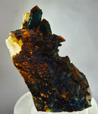 9.1cms CHRYSOCOLLA BOTRYOIDAL ON QUARTZ SHATTUCKITE TENTADORA MINE PERU CB246