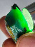 13.5grs GEM SILICA CHRYSOCOLLA CHALCEDONY LILY MINE PERU ROUGH SB244