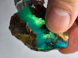 29grs GEM SILICA CHRYSOCOLLA CHALCEDONY LILY MINE PERU ROUGH SB246