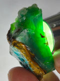 14.5grs GEM SILICA CHRYSOCOLLA CHALCEDONY LILY MINE PERU ROUGH SB249