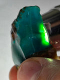 7.5grs GEM SILICA CHRYSOCOLLA CHALCEDONY LILY MINE PERU ROUGH SB250