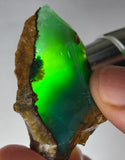 15grs GEM SILICA CHRYSOCOLLA CHALCEDONY LILY MINE PERU ROUGH SB251