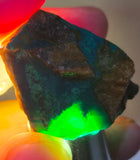 23grs GEM SILICA CHRYSOCOLLA CHALCEDONY LILY MINE PERU ROUGH SB252