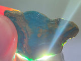 4.3grs GEM SILICA CHRYSOCOLLA CHALCEDONY LILY MINE PERU ROUGH SB255